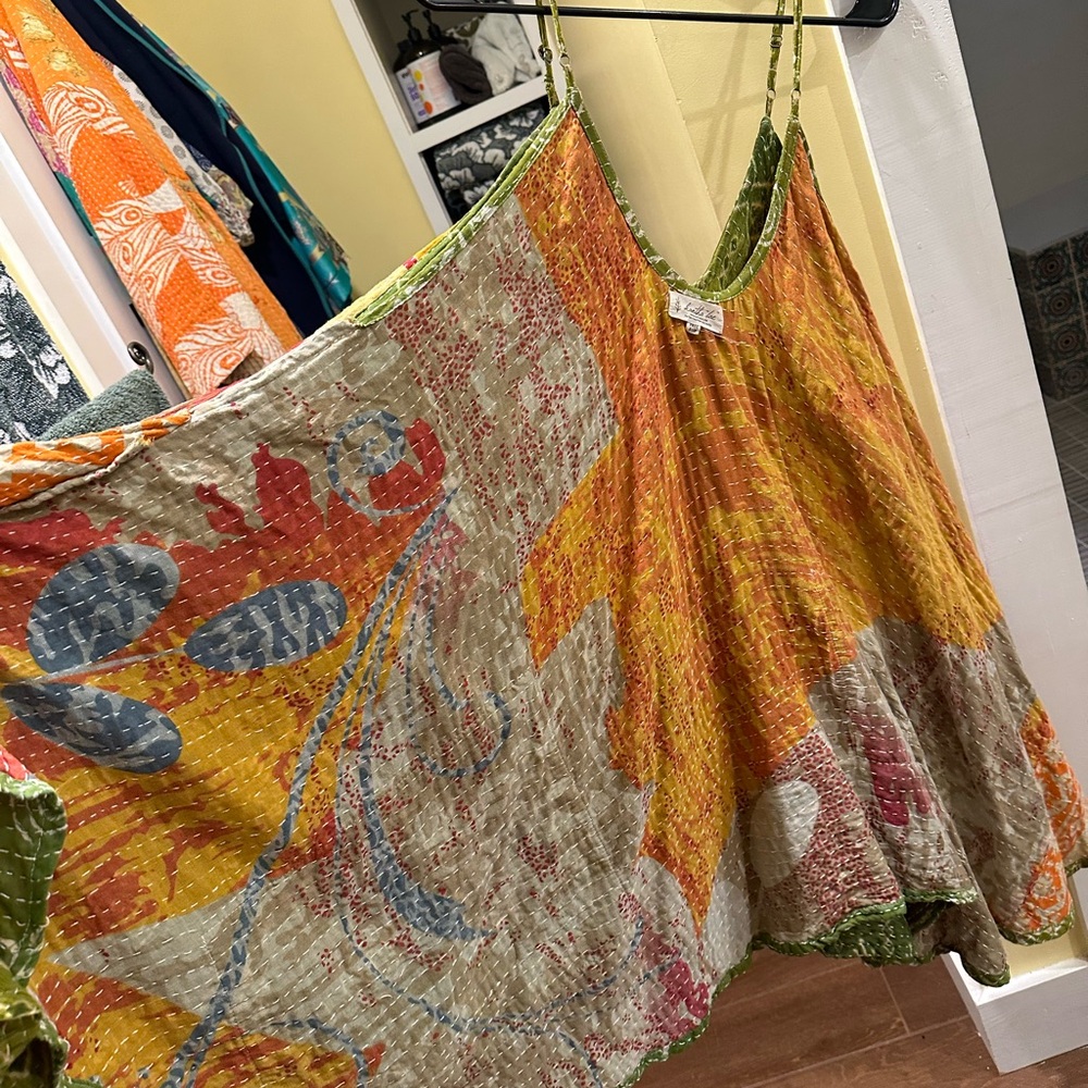 Kantha bae cotton moonchild midi! All sides stunning! Elephant patch pockets - Picture 4 of 6